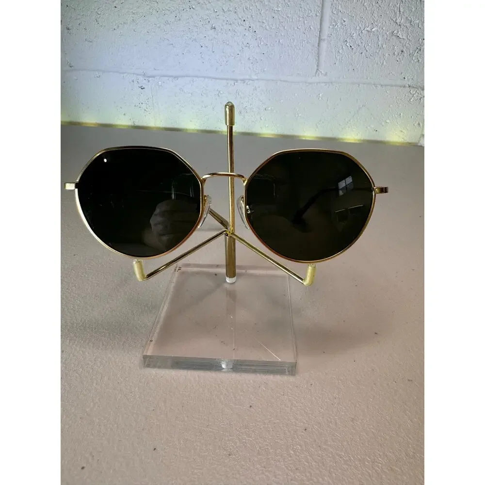 carve harper polarized sunglasses gold metal oval frame dark lenses cat 3